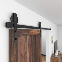 Thumbnail for Barn Door Hardware I - Shaped Rollers Track Rail 1.5m - The Shopsite