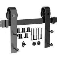 Thumbnail for Barn door hardware 16m showing door stopper and anti-jump pad