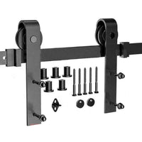 Thumbnail for Barn door hardware 23m demonstrating door panel thickness fit