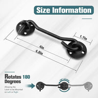 Thumbnail for Barn Door Hardware Hook 2 4 '' Privacy Hooks - The Shopsite