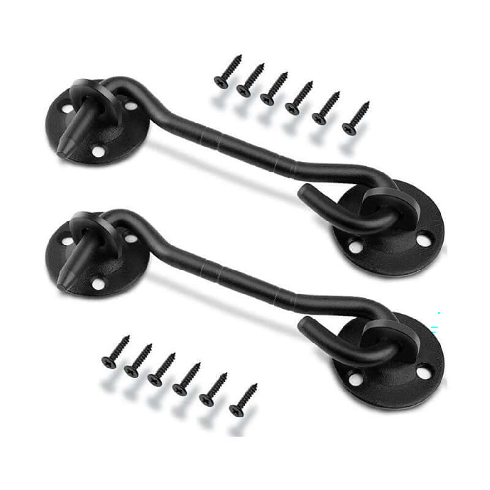 Privacy hooks with stainless steel eye latch
