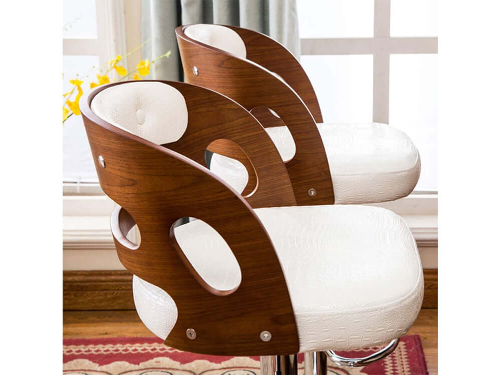 Barstools Barstools Retro Chair Footrest With Pu Seat - The Shopsite