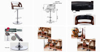Thumbnail for Barstools Retro Chair Footrest With Pu Seat