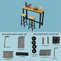 Thumbnail for Bar Table Set with Bar Stools Chairs