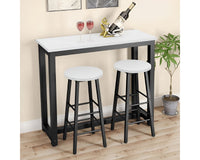 Thumbnail for Bar Table and Bar Stools 3 Piece Dining Set Counter Height Table with 2 Stools