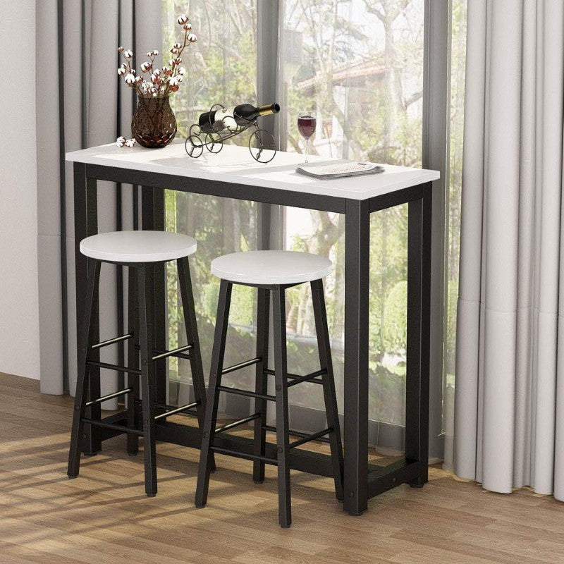 Bar Table and Bar Stools 3 Piece Dining Set Counter Height Table with 2 Stools