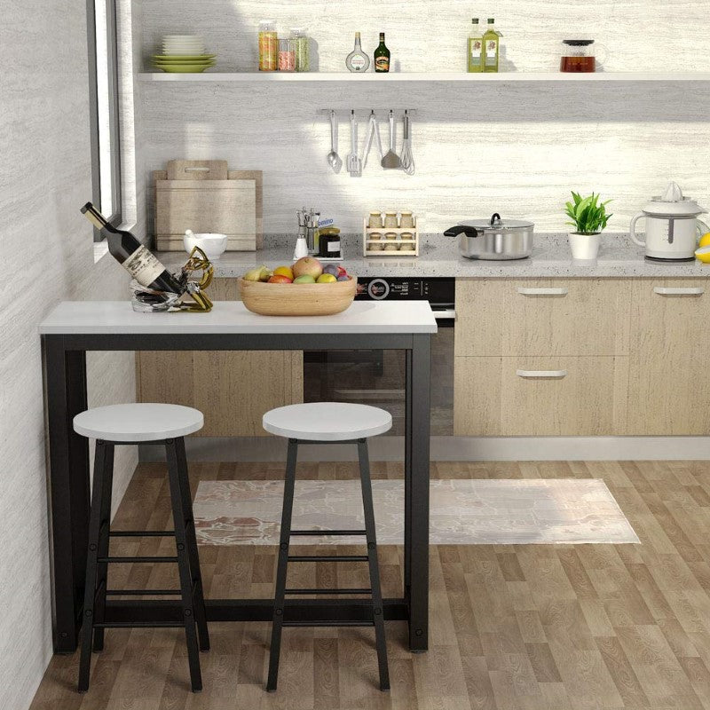 Bar Table and Bar Stools 3 Piece Dining Set Counter Height Table with 2 Stools