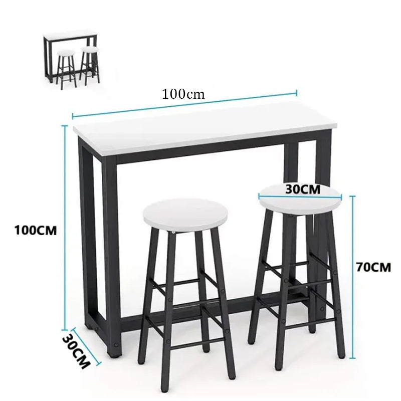 Bar Table and Bar Stools 3 Piece Dining Set Counter Height Table with 2 Stools