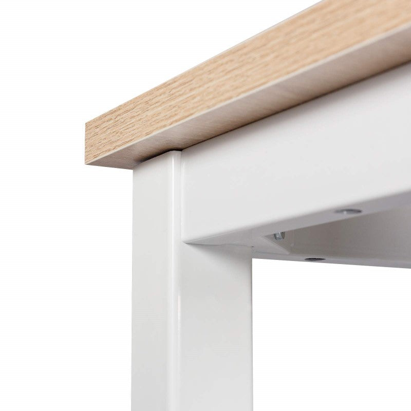Bar table set for dining