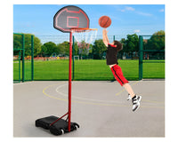 Thumbnail for Adjustable basketball hoop height from 155m to 210m