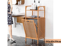 Thumbnail for Bamboo Bathroom Cabinet Hamper Cabinet Organizer