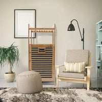 Thumbnail for Bamboo Bathroom Cabinet Hamper Cabinet Organizer