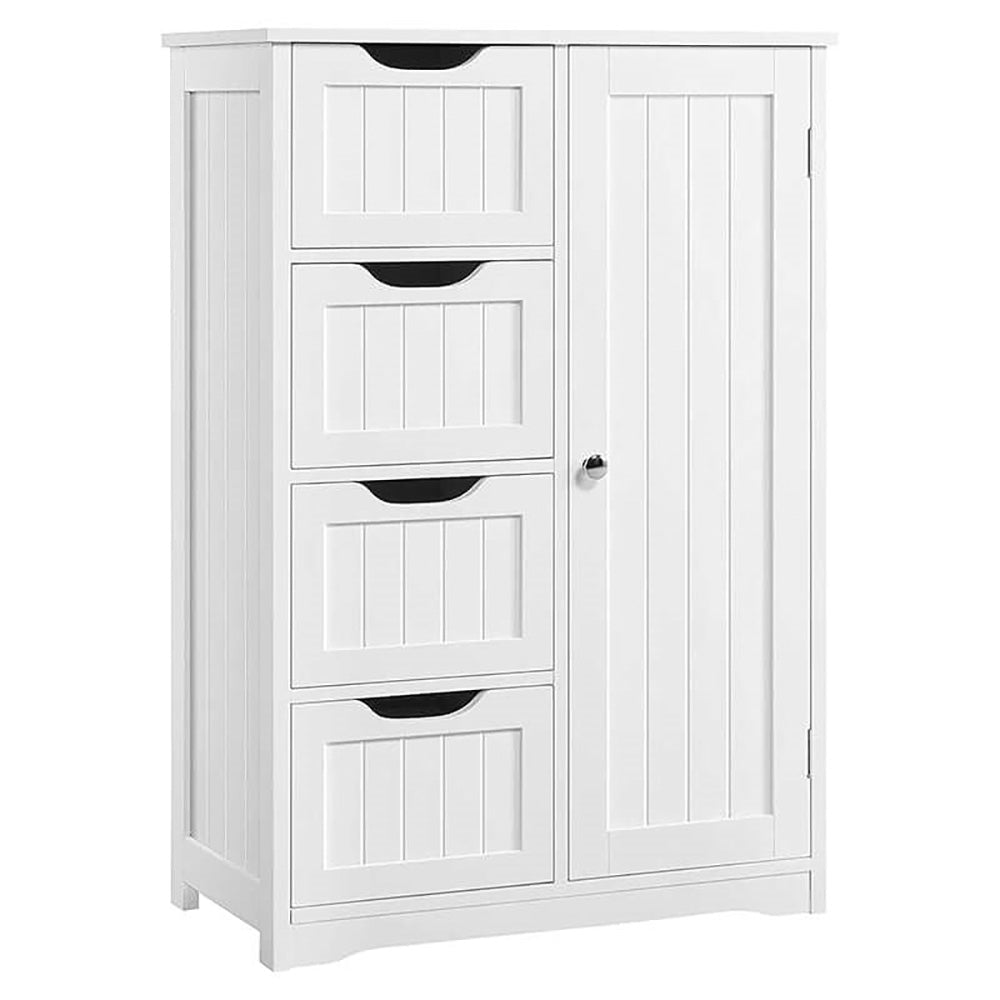 Cabinet drawer opened showing storage space inside