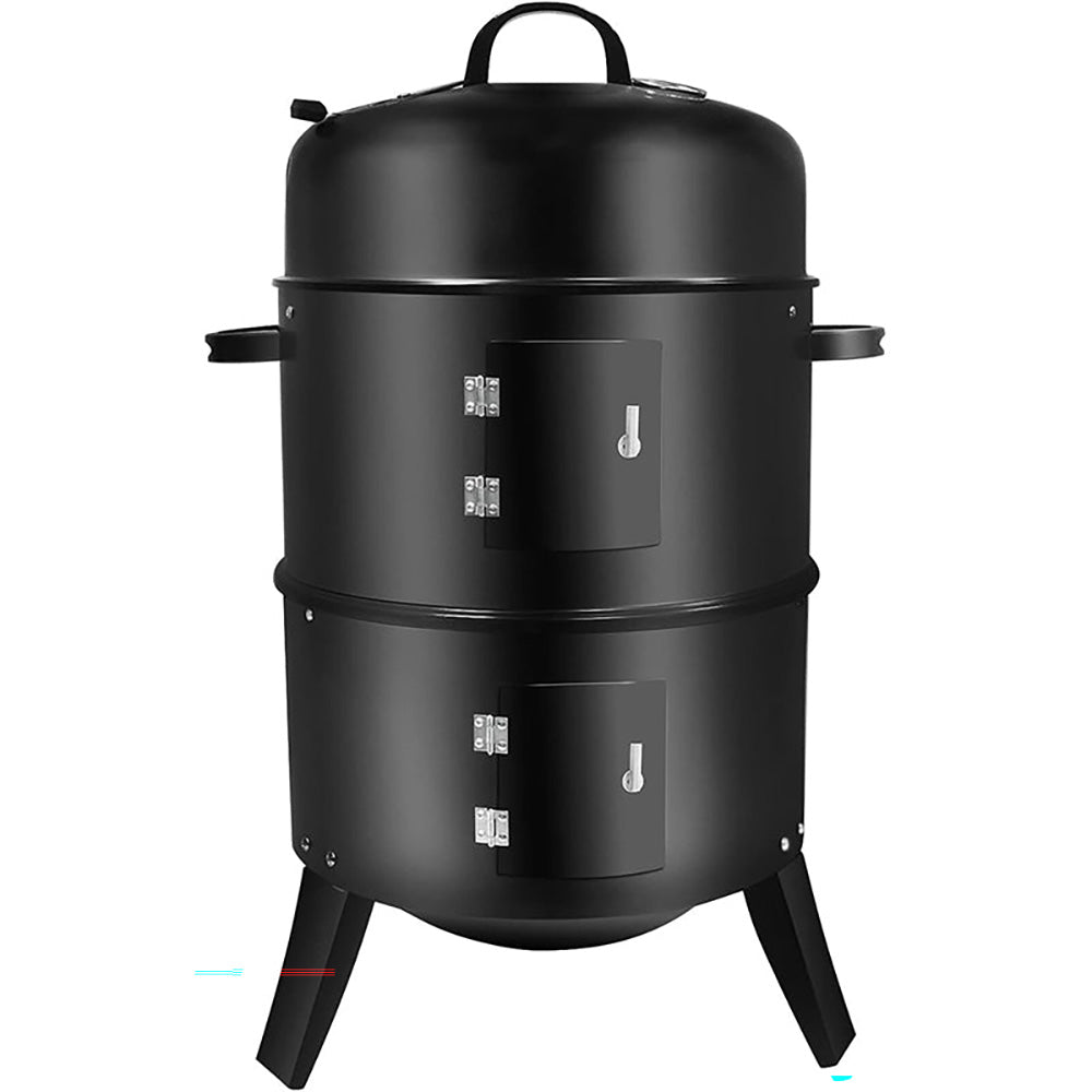 Charcoal smoker ready for outdoor use