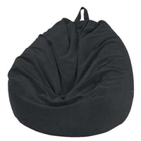 Thumbnail for Black corduroy beanbag covers side view