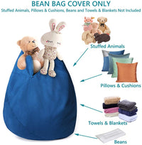 Thumbnail for Dark blue bean bag cover fabric texture detail