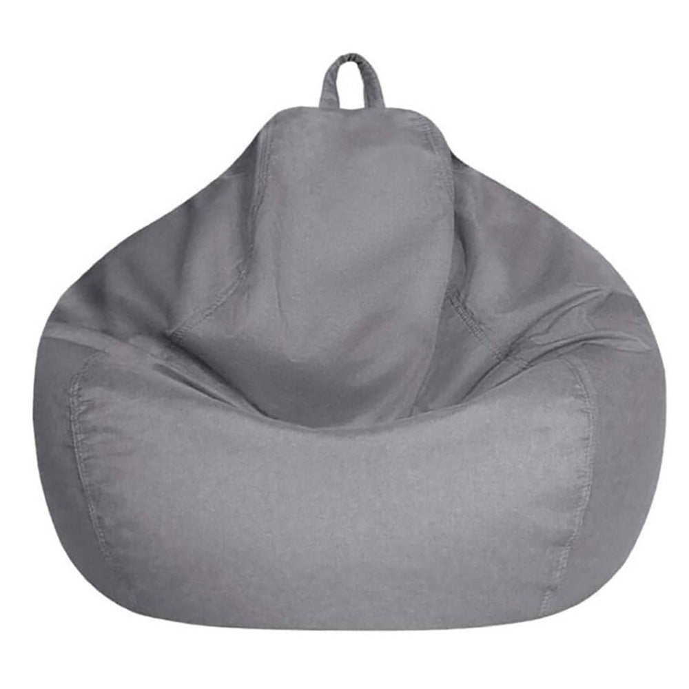 Large bean bag cover light grey corduroy