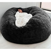 Thumbnail for Bean bag cover sofa cushion in snow black colour option