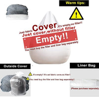 Thumbnail for Bean Bag Cover Sofa Cushion Bed