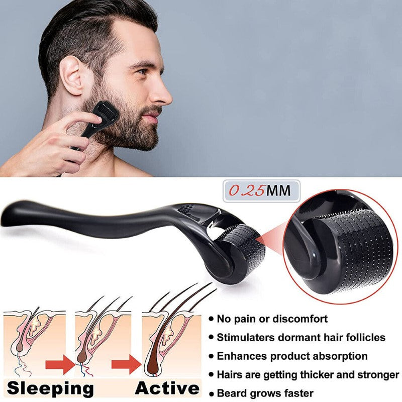 Beard comb and roller