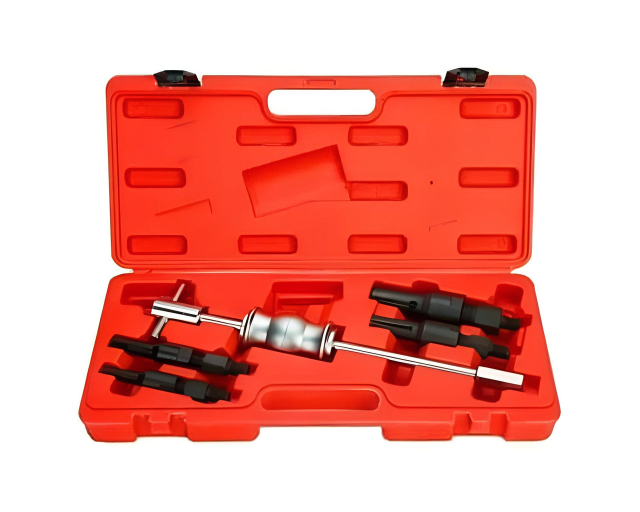 Bearing puller clamps gripping bearing
