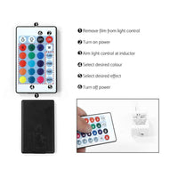 Thumbnail for Bedside Table 2 Drawers RGB LED Side Nightstand High Gloss Cabinet - The Shopsite