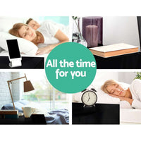 Thumbnail for Bedside Table 2 Drawers RGB LED Side Nightstand High Gloss Cabinet - The Shopsite