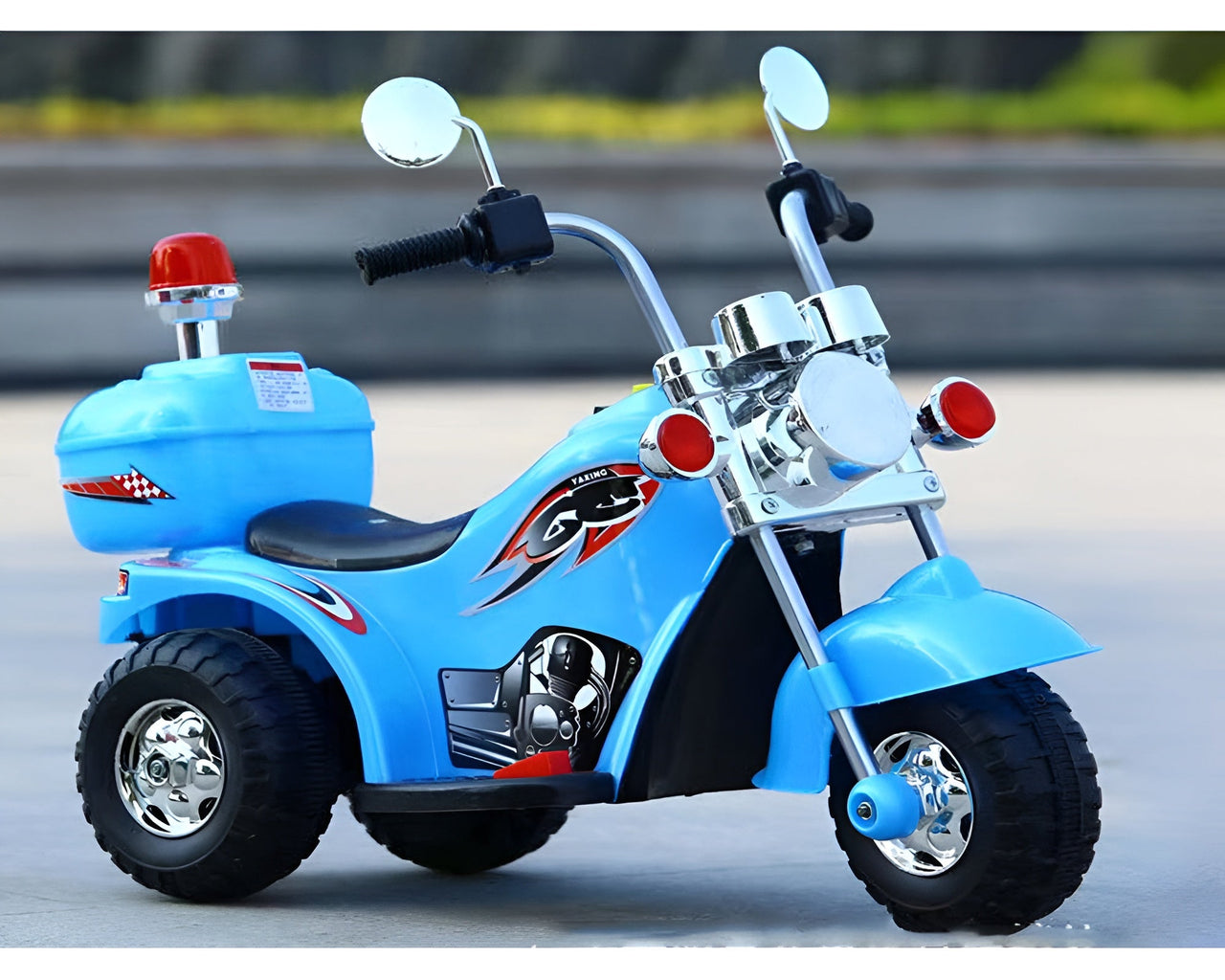 Front view of kids motorbike toy