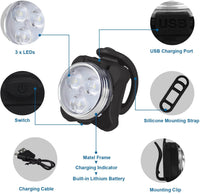 Thumbnail for Rechargeable LED Bike Light Sets