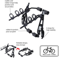 Thumbnail for 3 Bike Carrier Bicycle Rack Support with Fix Bike Rack Strap