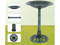 Thumbnail for Outdoor Traditional Resin Garden Bird Bath-Green