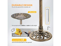 Thumbnail for Outdoor Traditional Resin Garden Bird Bath-Copper