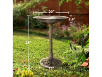 Thumbnail for Outdoor Traditional Resin Garden Bird Bath-Copper