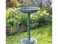 Thumbnail for Outdoor Traditional Resin Garden Bird Bath-Green