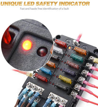 Thumbnail for 12 Circuit Negative Bus Blade Fuse Block