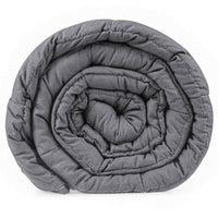 Thumbnail for Dark grey weighted blanket folded
