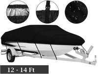 Thumbnail for Boat Cover Heavy Duty Black 12Ft to 14FT