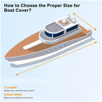 Thumbnail for Boat Cover Trailerable  Heavy Duty Boat Cover Blue 16Ft to 18FT