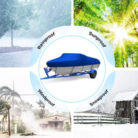 Thumbnail for Boat Cover Trailerable  Heavy Duty Boat Cover Blue 16Ft to 18FT