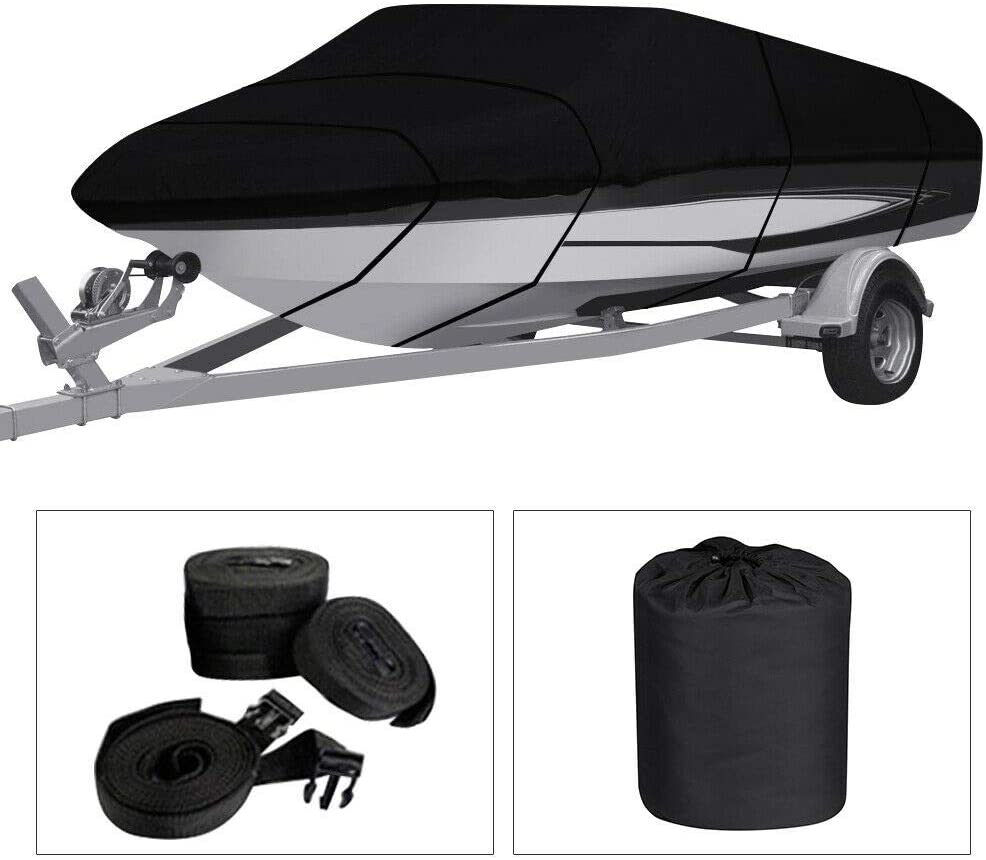 Boat cover fitted on yacht with secure fastening