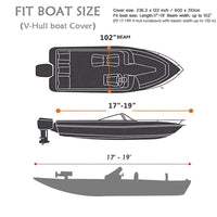 Thumbnail for Boat Cover Trailerable  Heavy Duty Boat Cover Silver 16Ft to 18FT