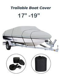 Thumbnail for Boat Cover Trailerable Heavy Duty Boat Cover Silver 17Ft to 19FT