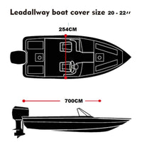 Thumbnail for Boat Cover Heavy Duty 20ft to 22ft - The Shopsite