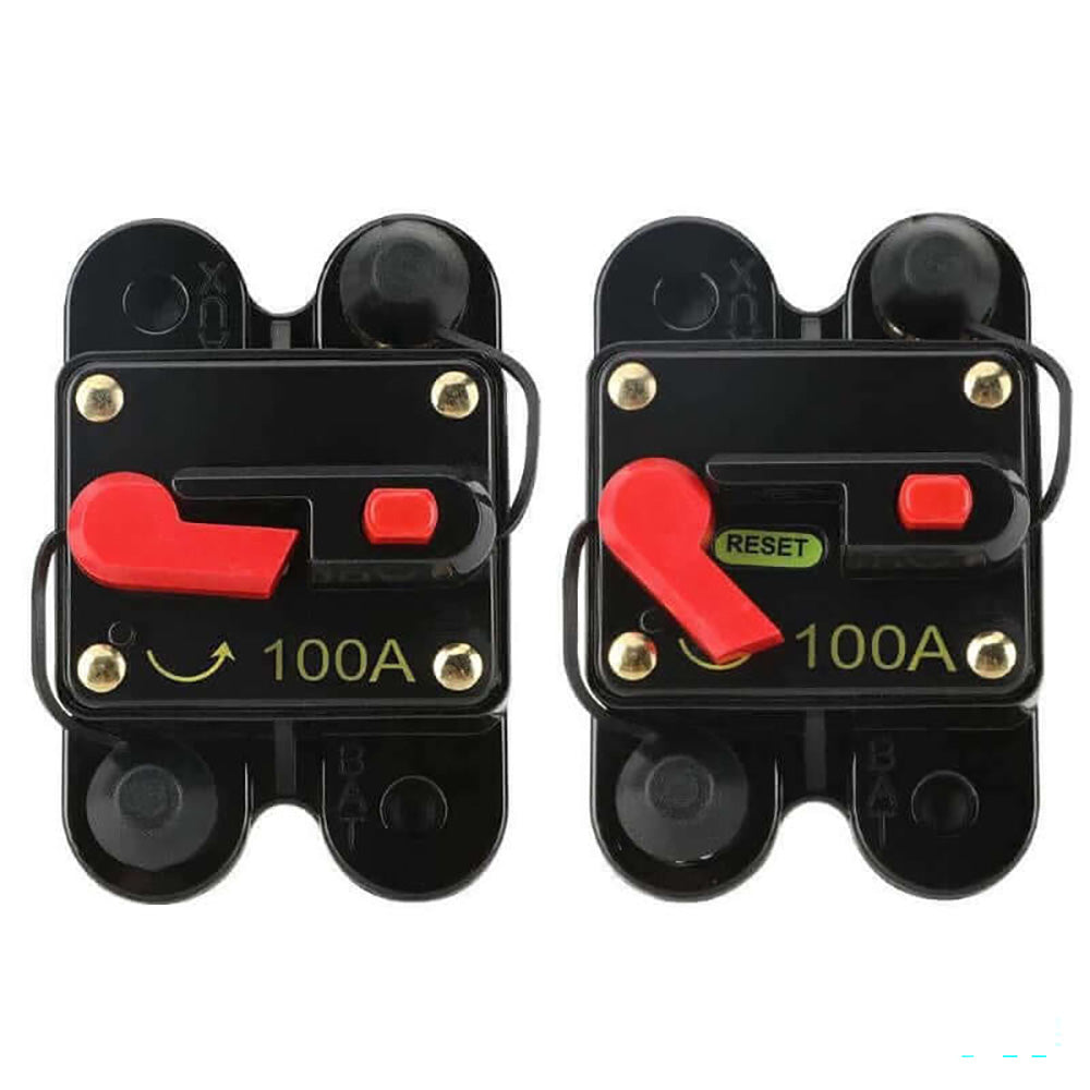 Manual reset breaker suitable for marine use