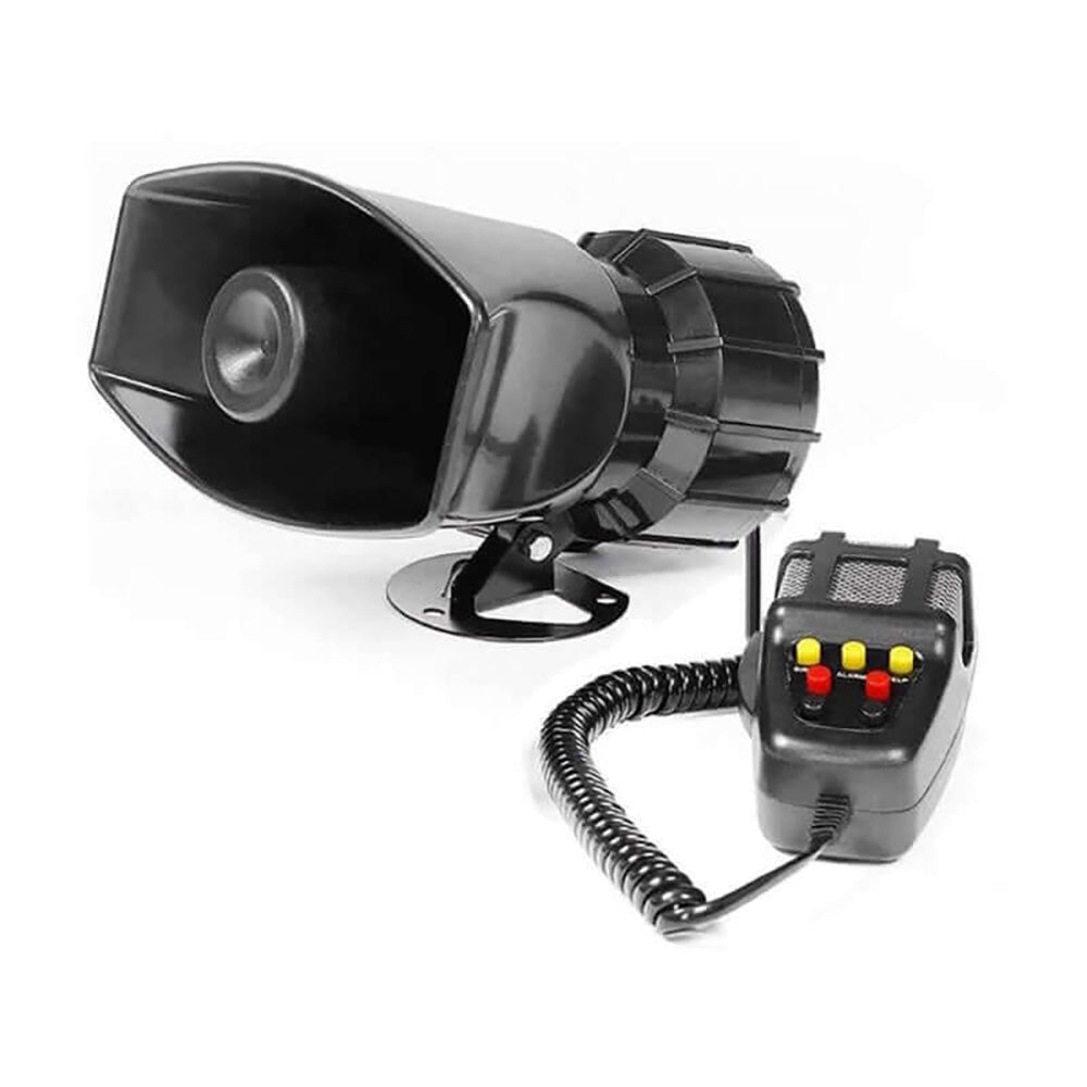 Car siren with installation kit and microphone