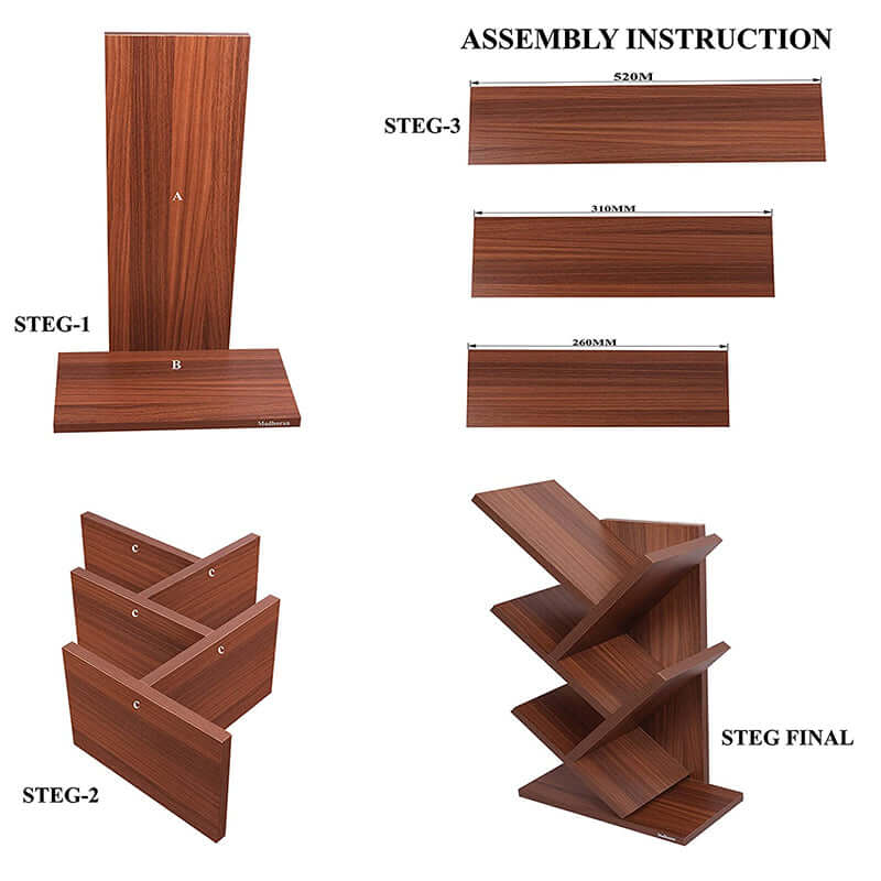 Book Shelf Book Rack Display Storage - The Shopsite