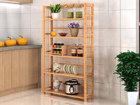 Thumbnail for 6 Tier Shelf bamboo Bookcase Bookshelf