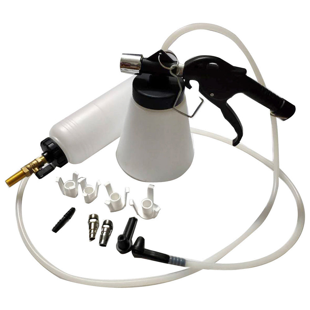 Air brake bleeder kit in white plastic material