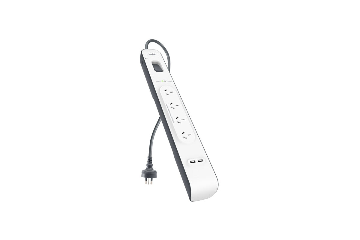 Side view of Belkin surge power board