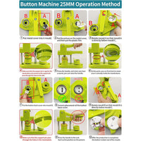 Thumbnail for Close-up of button maker machine press lever